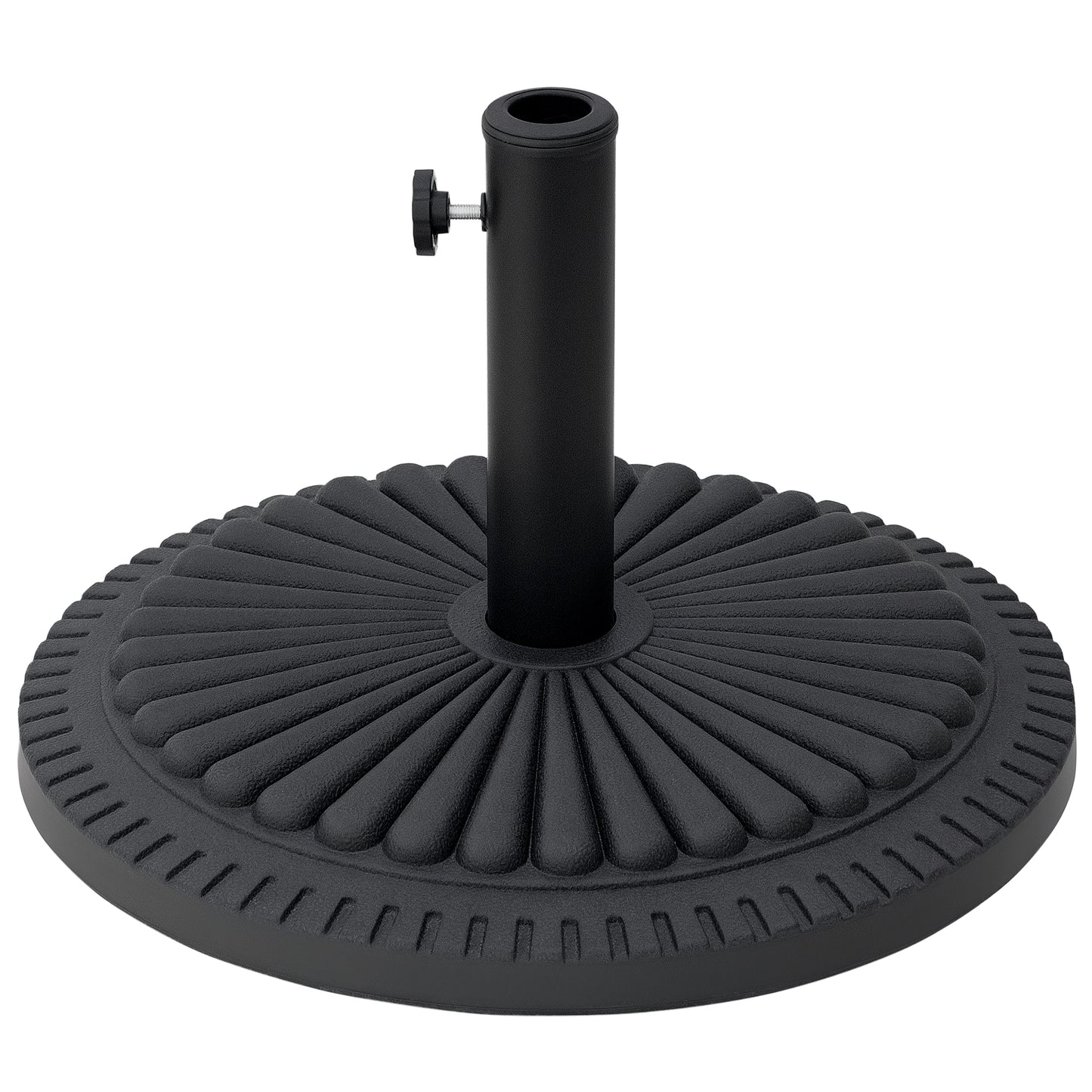 Patio Umbrella Base Stand, Round Cement Parasol Holder for Outdoor, Patio, Garden, Beach, Fits Φ1.4", Φ1.5" and Φ 2" Pol
