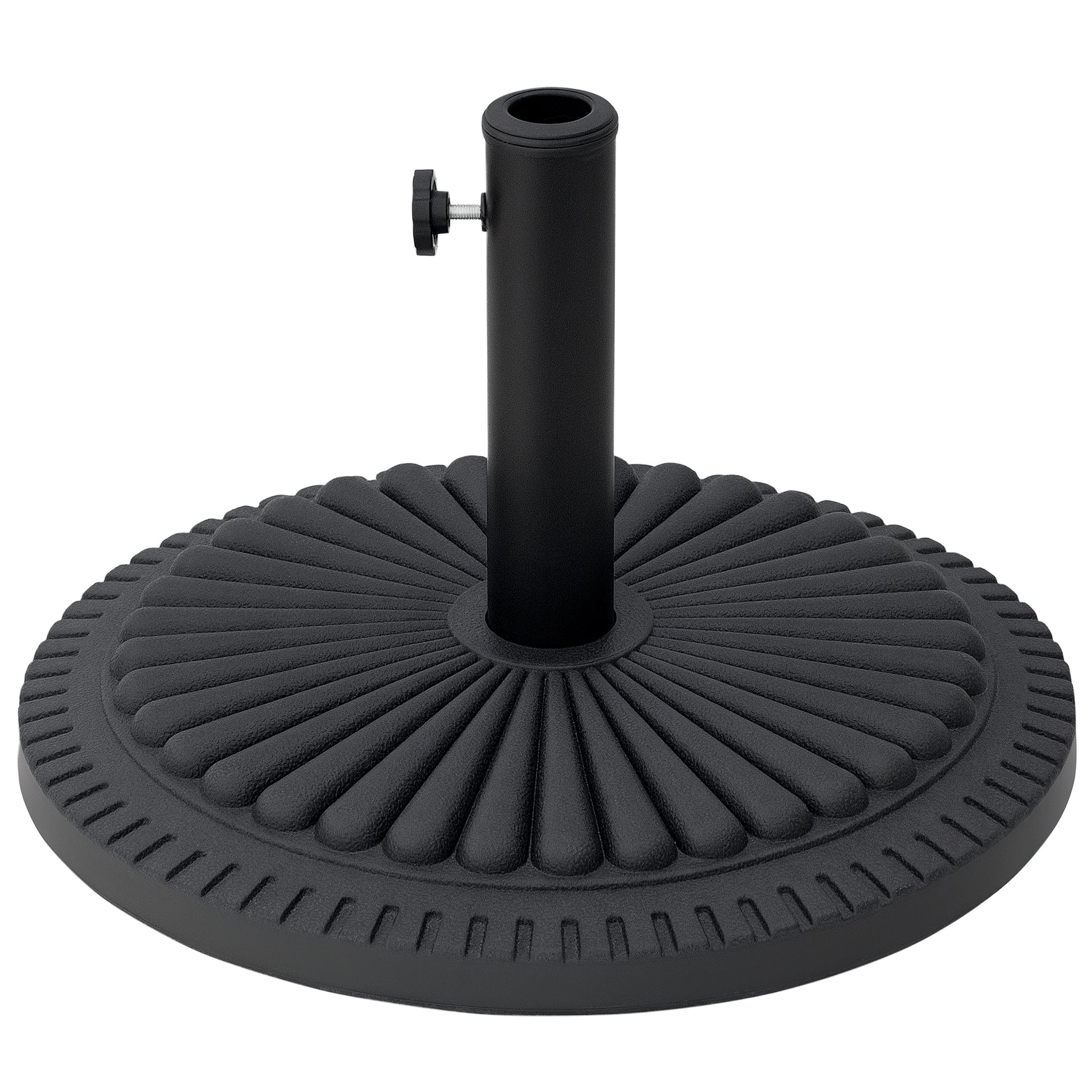 Patio Umbrella Base Stand, Round Cement Parasol Holder for Outdoor, Patio, Garden, Beach, Fits Φ1.4", Φ1.5" and Φ 2" Pol