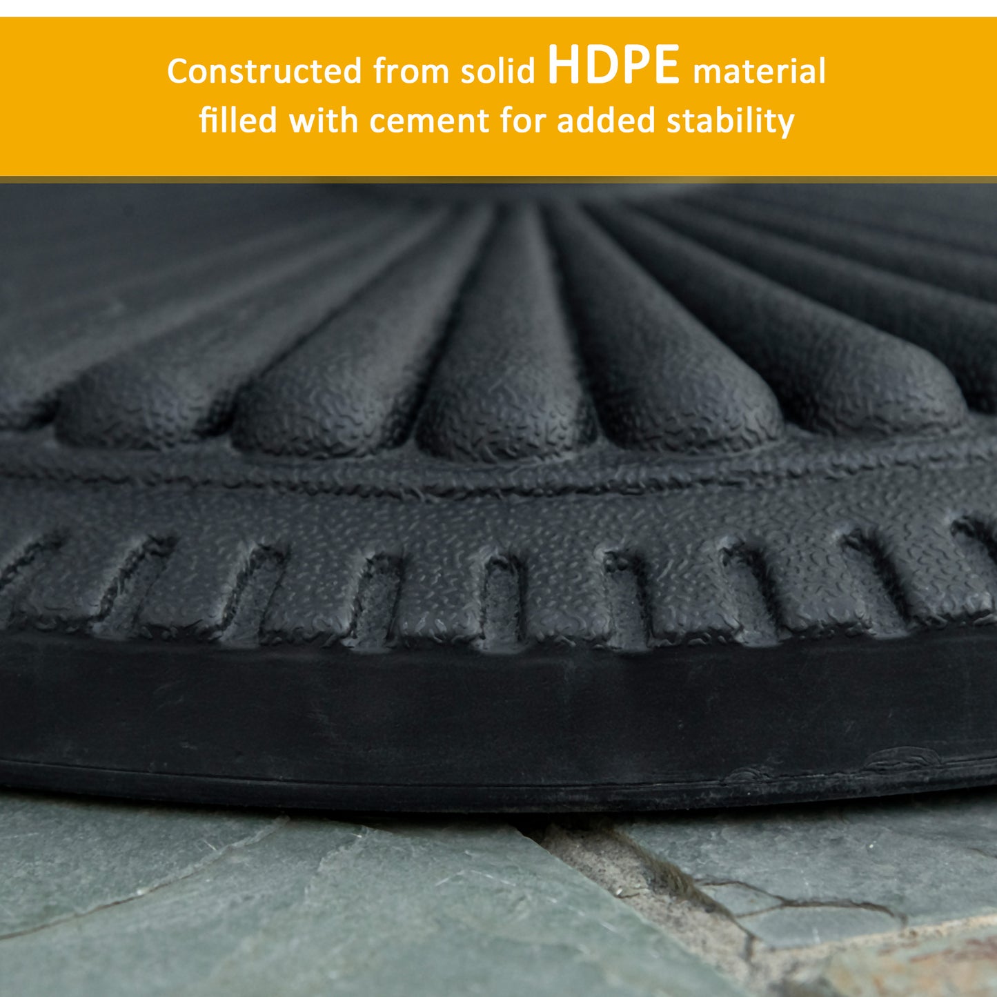 Patio Umbrella Base Stand, Round Cement Parasol Holder for Outdoor, Patio, Garden, Beach, Fits Φ1.4", Φ1.5" and Φ 2" Pol