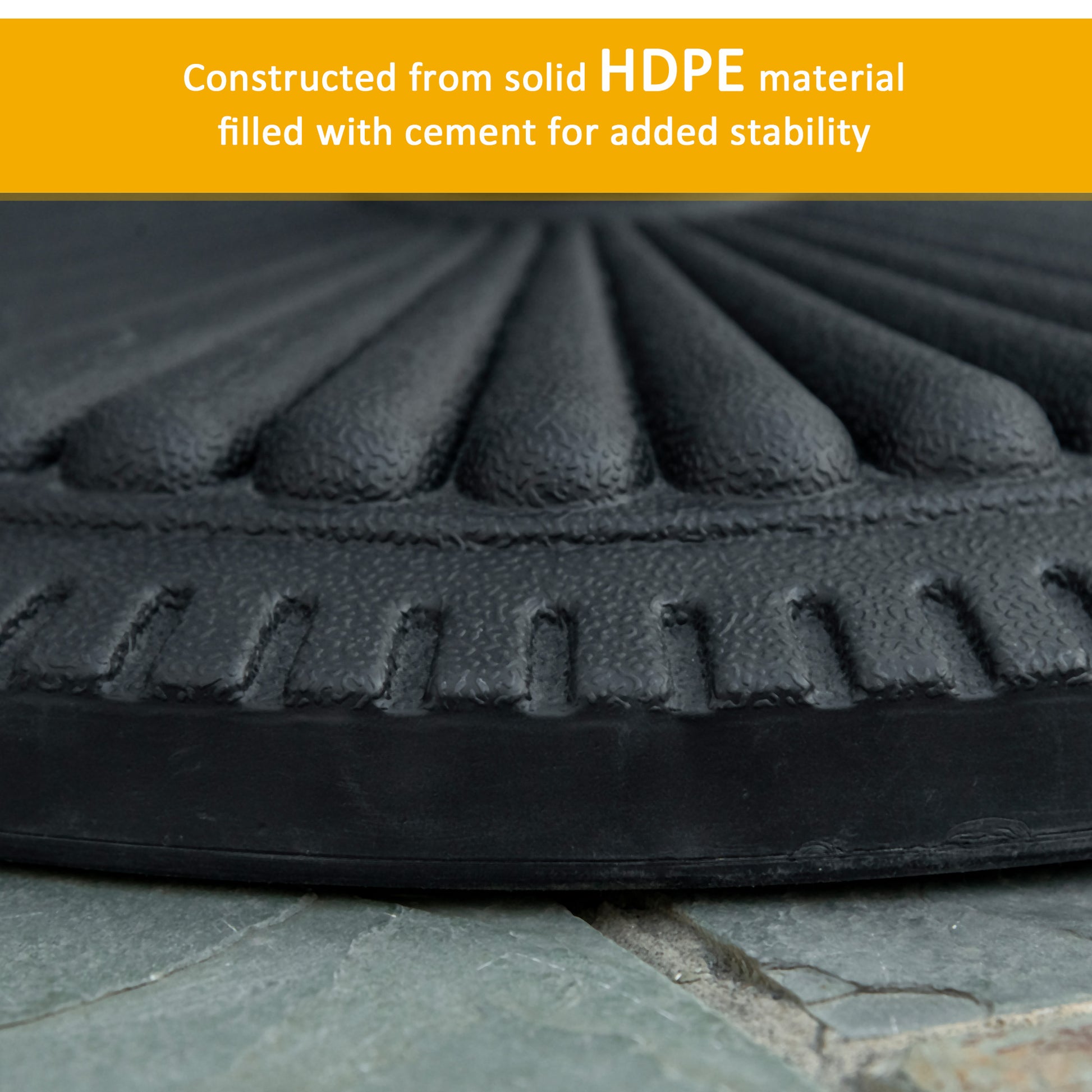 Patio Umbrella Base Stand, Round Cement Parasol Holder for Outdoor, Patio, Garden, Beach, Fits Φ1.4", Φ1.5" and Φ 2" Pol