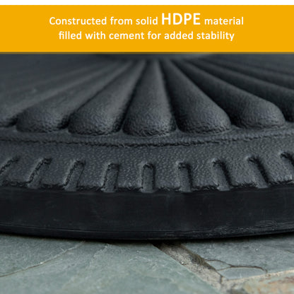 Patio Umbrella Base Stand, Round Cement Parasol Holder for Outdoor, Patio, Garden, Beach, Fits Φ1.4", Φ1.5" and Φ 2" Pol