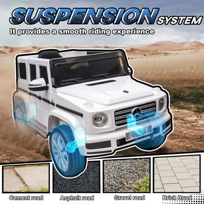 VarietyKart Mercedes Benz G500 Licensed 12V Kids Ride on Car with Remote Control, Music, Lights, MP3 for 37-96 months, W