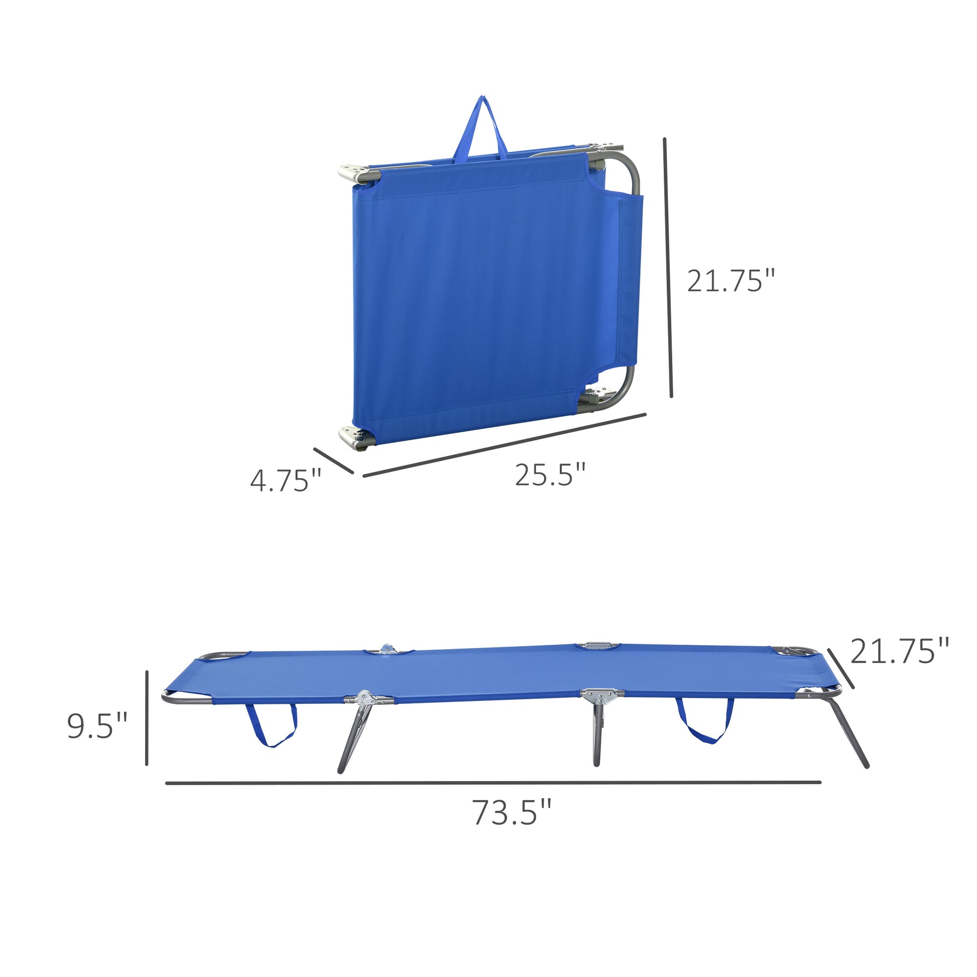 Folding Outdoor Lounge Chair, Portable Reclining Beach Lounger with Breathable Mesh Fabric, Sun Lounge Bed Camping Cot f
