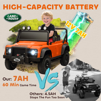 Qaba Land Rover Licensed Kids Ride on Truck with Remote Control, Spring Suspension, LED Lights, 3 Speed for Ages 3-5, Or