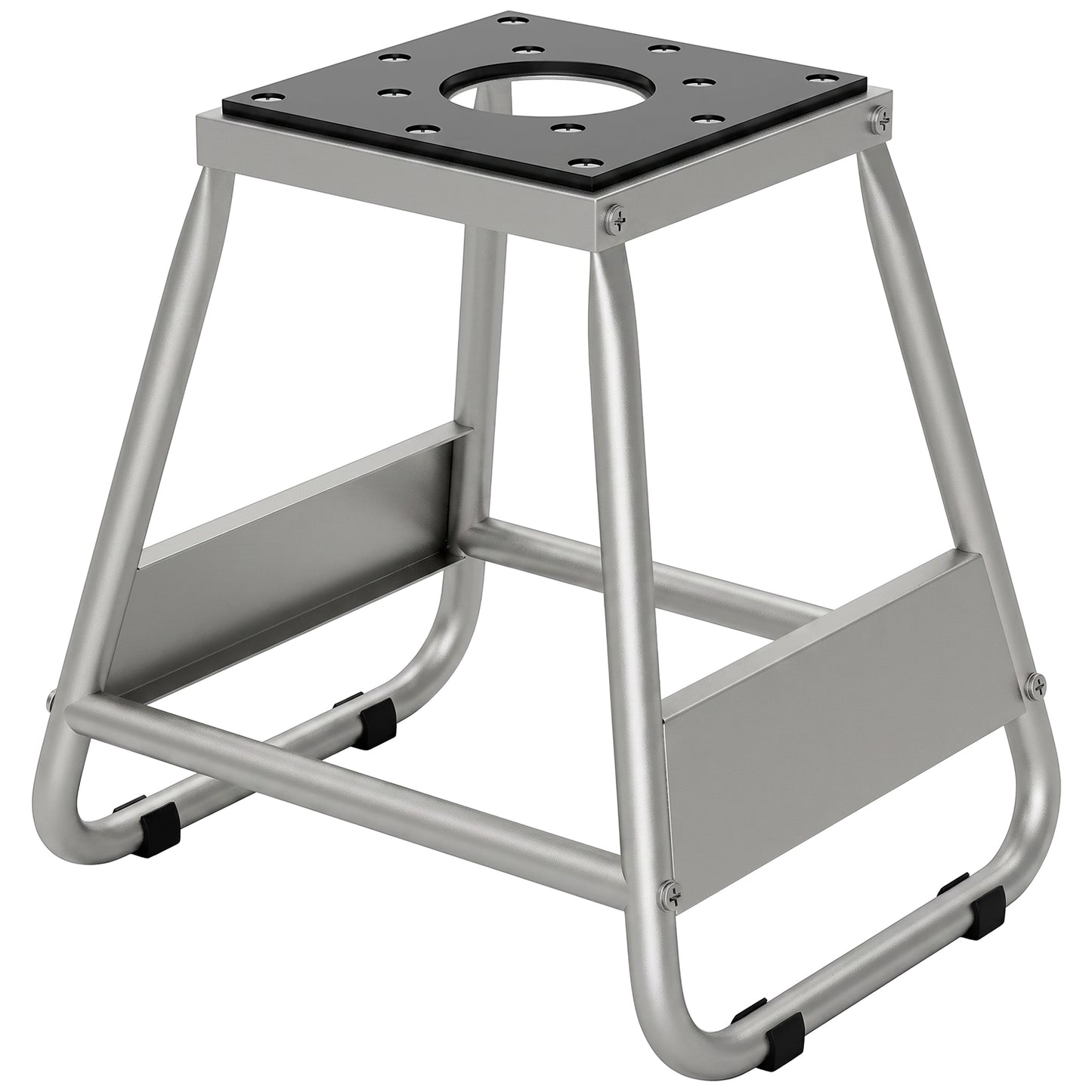 Universal Dirt Bike Stand, 1100 lbs Detachable Anti-Skid Steel Motorcycle Stand with Rubber Platform, Hole, Grey