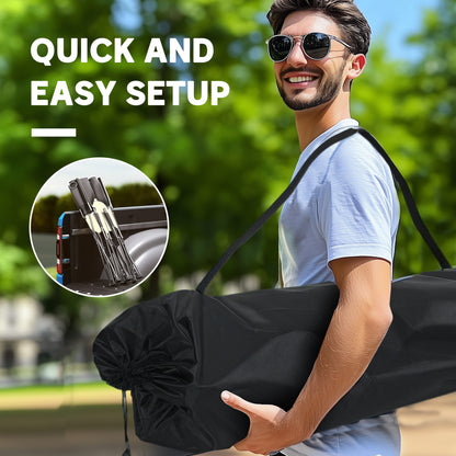 Portable Camp Chair, Double Camping Chair with Cup Holders and Carry Bag, Support 551 lbs, Khaki