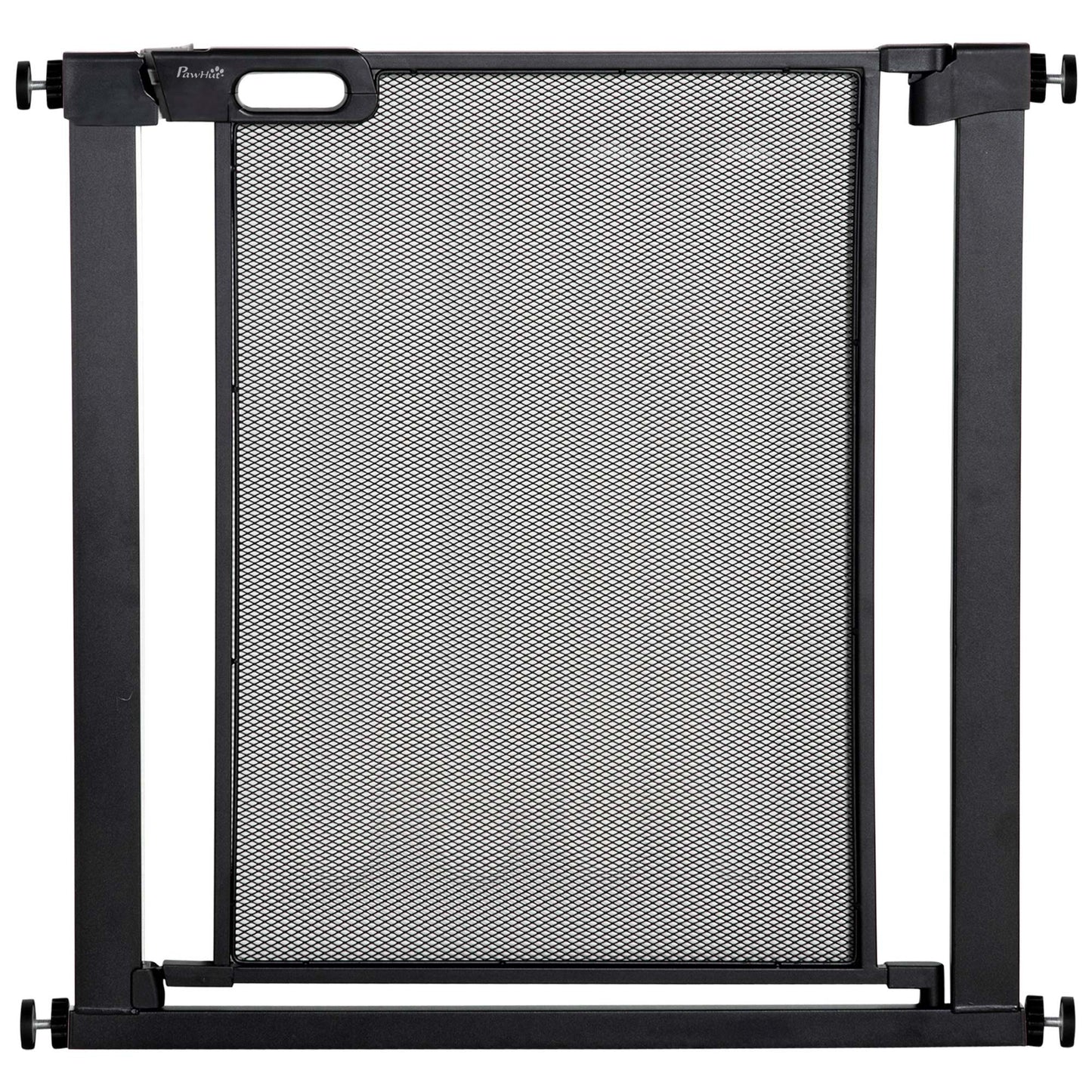 29.5"-32.3" Metal Pet Gate, w/ Auto Closing Door, Double Locking, Dog Gate for Doorways, Stairs, Hallways, Indoor/Outdoo