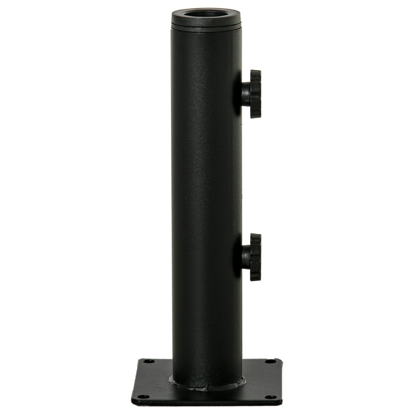 Deck Mount Umbrella Holder, Outdoor Umbrella Base Stand for Deck, Dock, Patios Garden, Pontoon, Black