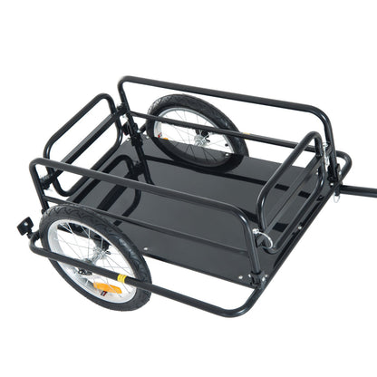 VarietyKart Folding Bicycle Cargo Trailer Wagon Utility Bike Cart Carrier Garden Patio Tool New