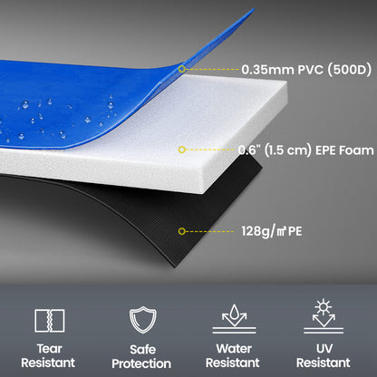Soozier Trampoline Pad, 14FT Replacement Trampoline Safety Pad Mat Spring Cover, Water-Resistant, UV-Resistant, Tear-Res
