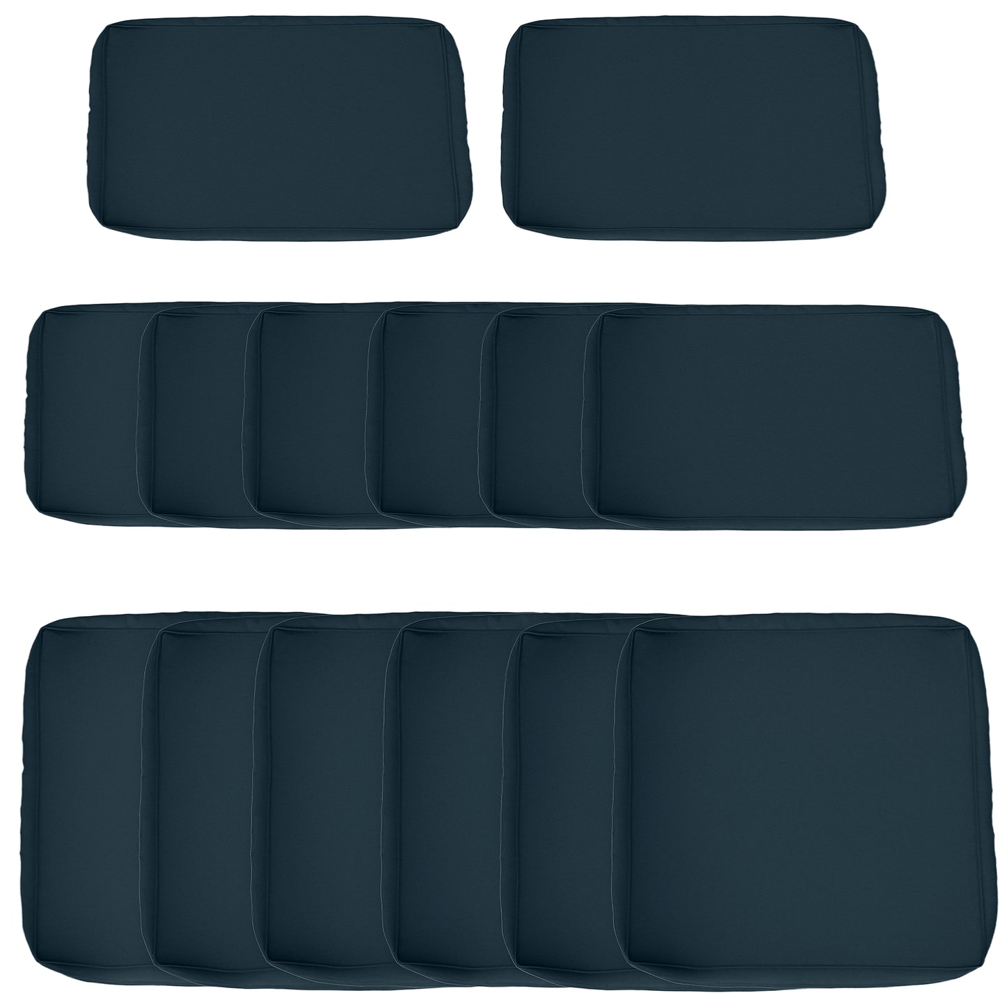 Outdoor Patio Rattan Sofa Set Cushion Polyester Cover Replacement- No Cushion Included