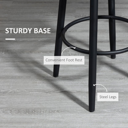 Extra Tall Bar Stools Set of 2, Modern 360° Swivel Barstools, Dining Room Chairs with Steel Legs Footrest, Charcoal Grey