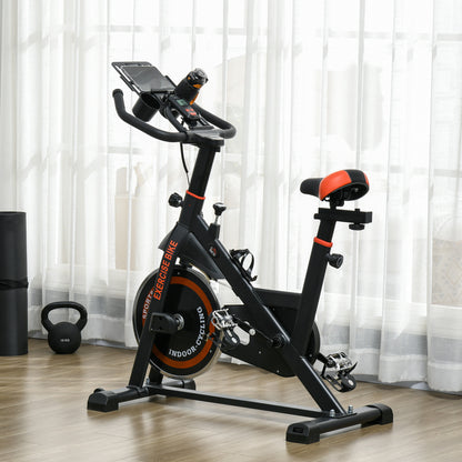 Soozier Adjustable Upright Stationary Exercise Bike w/ LCD Display, Indoor Cycling Bike for Home w/ Adjustable Resistanc