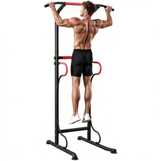 Soozier Power Tower, Pull Up Bar, Dip Station for Home Office Gym Multi-Function Workout Equipment