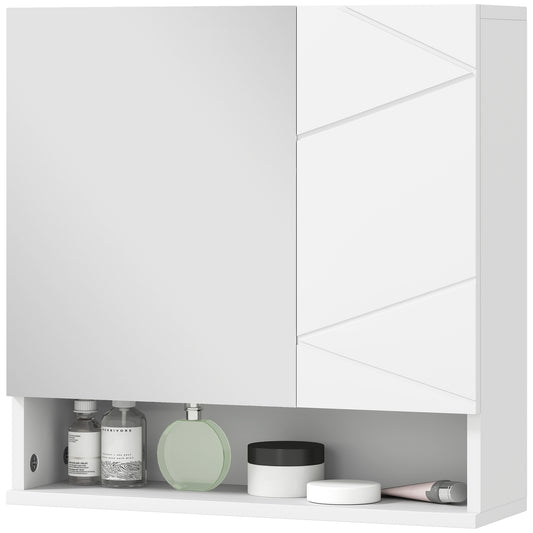 Medicine Cabinet, Wall Mounted Bathroom Mirror Cabinet with Mirrored Door, Adjustable Shelf and Soft Close Mechanism
