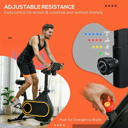 Soozier Exercise Bike, Magnetic Resistance Exercise Bike with LCD Display, Low Noise Stationary Indoor Cycling Bike for 