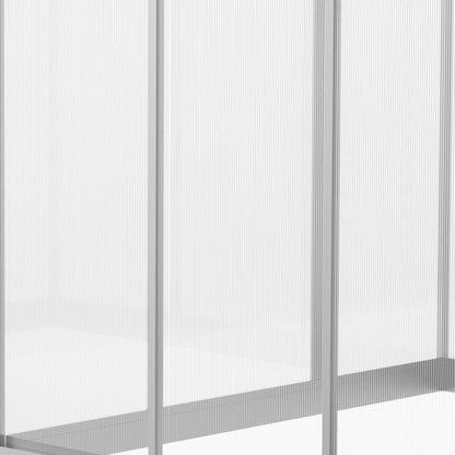 6' x 6' x 6.4' Walk-in Garden Greenhouse Polycarbonate Panels Plants Flower Growth Shed Cold Frame Outdoor Portable Warm