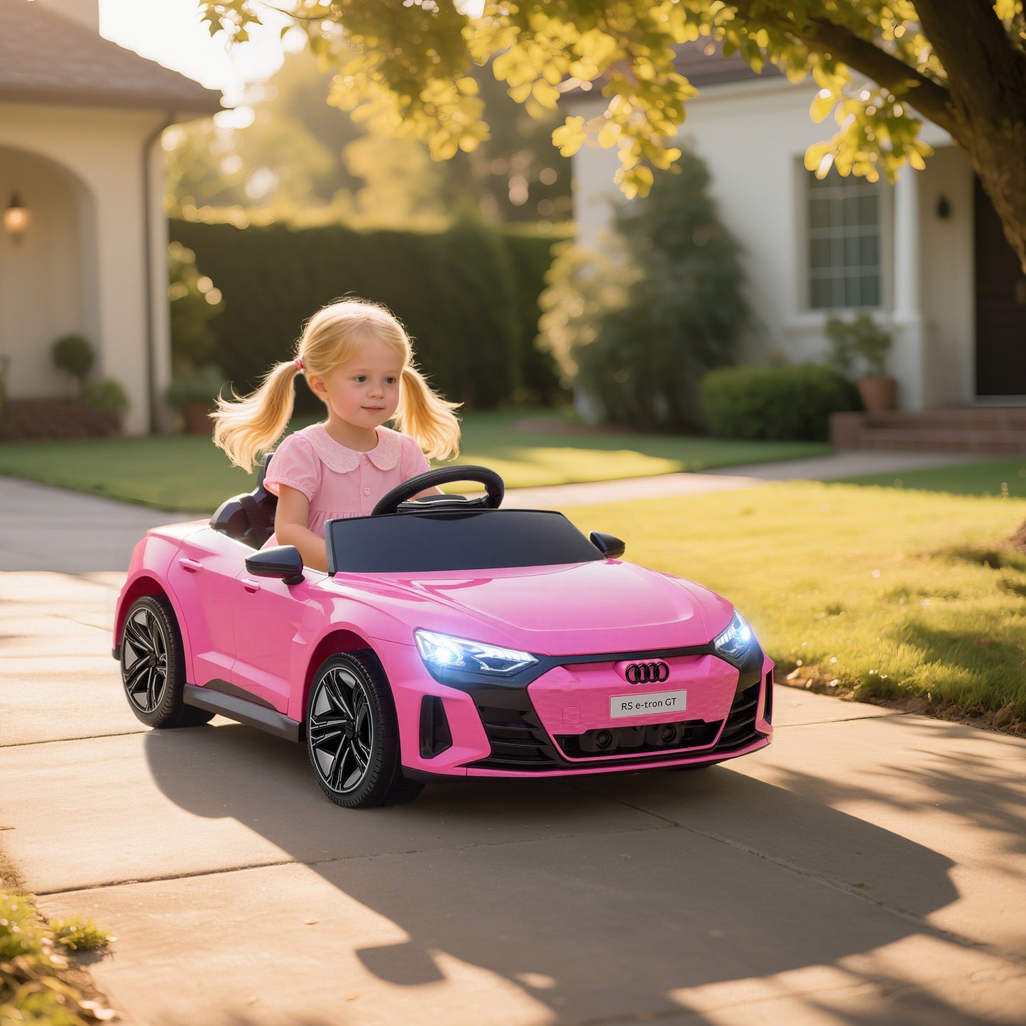 VarietyKart Ride-On Toy On Car with Remote Control, 12V 3.1 MPH Electric Ride for Kids w/ Suspension System, Horn Honkin