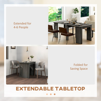 23.6"-70.9" Extendable Dining Table for 6-8 People, Space-Saving Rectangular Kitchen Table for Small Spaces, Dining Room