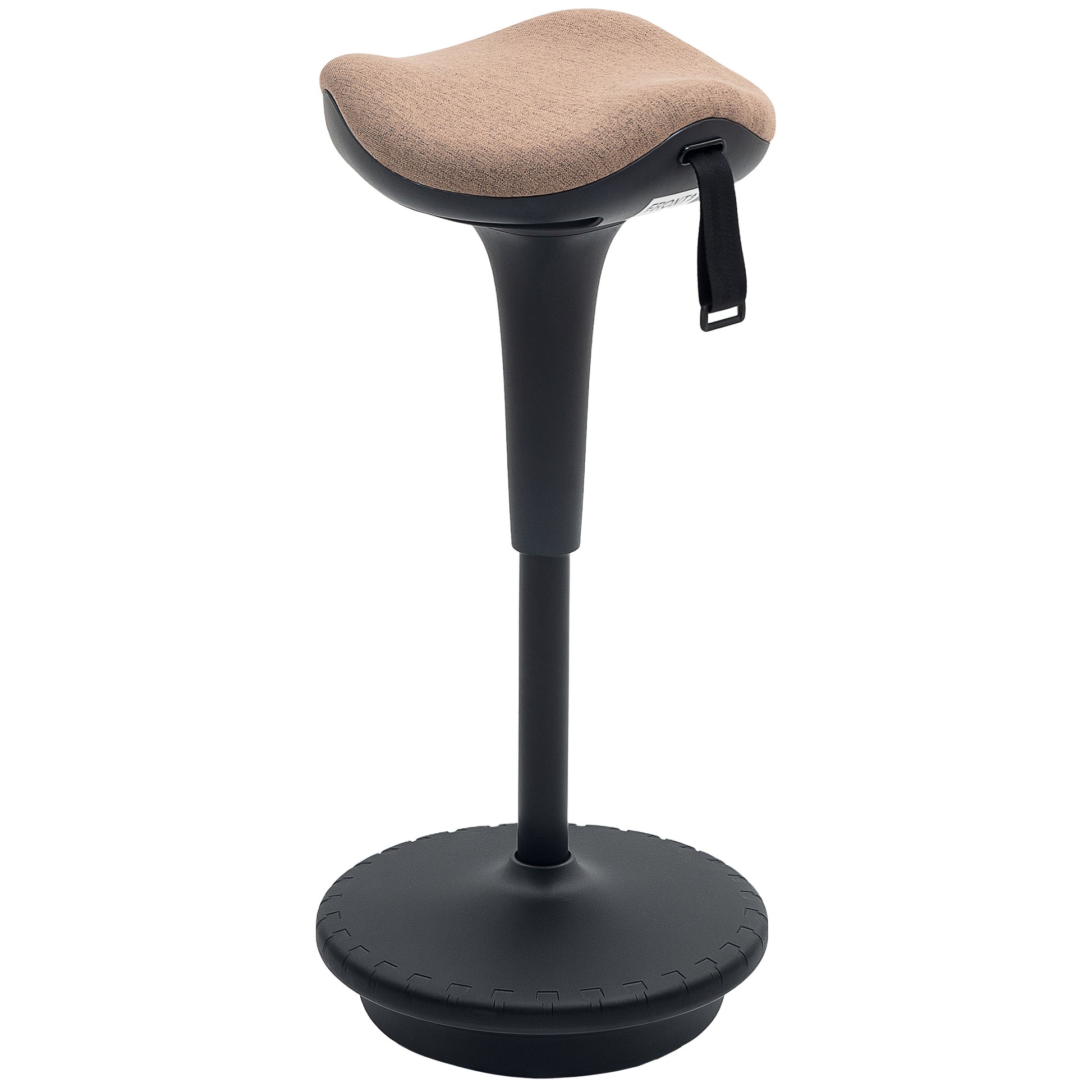 Swivel Standing Desk Chair, Adjustable Active Ergonomic Standing Stool, Backless Wobble Stool Chair, Brown
