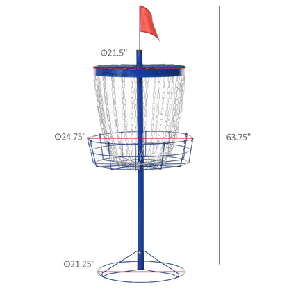 Soozier 24-Chain Portable Practice Basket for Disc Golf Target Stand Easy Assembly & Lightweight Basket w/ Carry Bag Dee