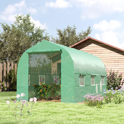 6.6' x 11' x 7' Portable Walk-In Tunnel Greenhouse, Garden Plant Growing Warm House, Outdoor Seed Flower Vegetable Growt
