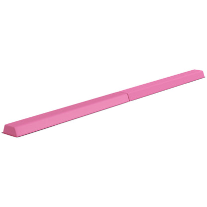 Soozier 7.7ft Folding Balance Beam, Gymnastics Equipment with Anti-Slip Bottom for Kids Home Training, Red