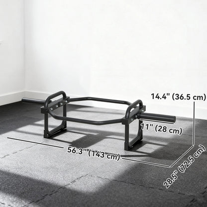 Soozier Trap Bar, Olympic Deadlifting Bar, 2" Hex Barbell Bar for Deadlifts and Shrugs, 660 lbs Capacity, Black
