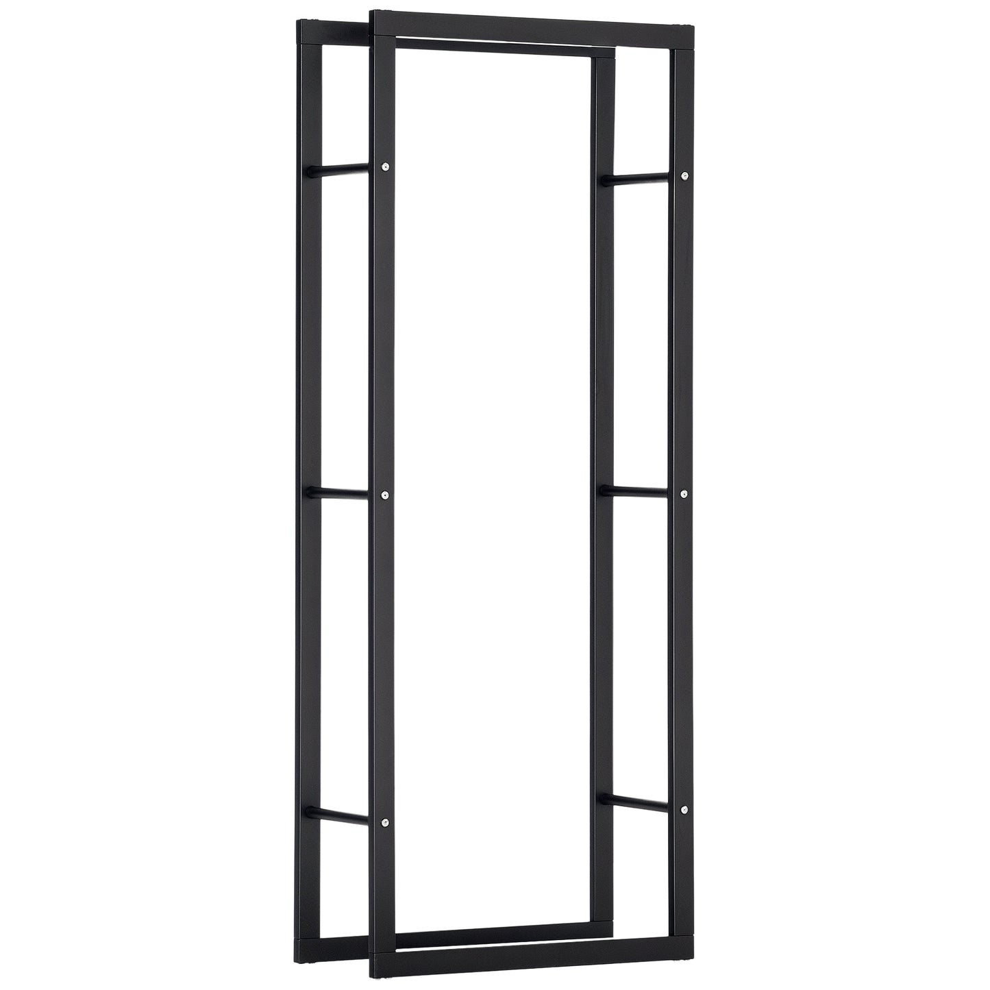 23.6" x 9.8" x 59.1" Firewood Rack Outdoor, Log Holder Fireplace Storage Rack with Handles and 220 lbs. Weight Capacity,