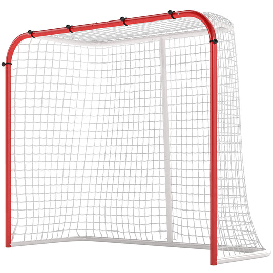 Soozier Hockey Net, Easy Set Up Hockey Goal with Steel Frame, PE Mesh, Outdoor Hockey Training Equipment for Garden, Bac