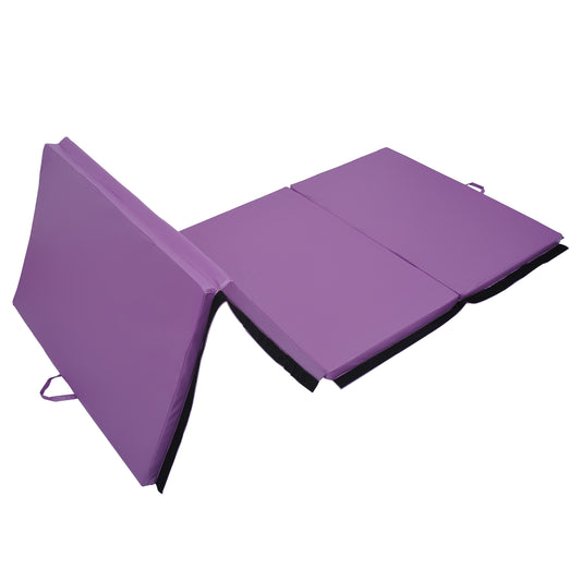 Soozier 4'x10'x2'' Folding Gymnastics Tumbling Mat, Exercise Mat  with Carrying Handles for Yoga, MMA, Martial Arts, Str