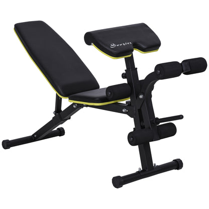 Soozier Adjustable Weight Bench, Sit Up Dumbbell Bench, Multi-Functional Purpose Hyper Extension Workout Bench with Adju