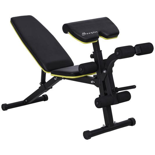 Soozier Adjustable Weight Bench, Sit Up Dumbbell Bench, Multi-Functional Purpose Hyper Extension Workout Bench with Adju