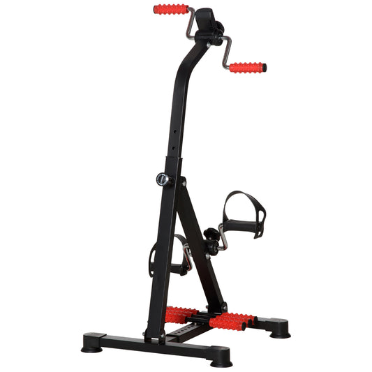 Soozier Pedal Exerciser, Hand Arm Knee and Leg Exercise Machine, Height-adjustable, with LCD Display and Foot Massage Ro