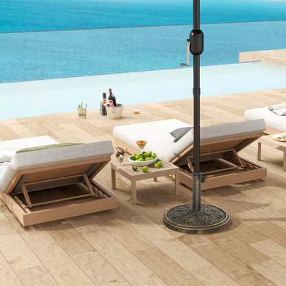 26 lbs Resin Round Patio Umbrella Base, Umbrella Stand Base, Outdoor Umbrella Stand for 1.3"/1.5"/1.9" Umbrella Poles fo