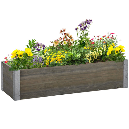 3' x 1' Raised Garden Bed Elevated Wooden Planter Box Outdoor for Backyard, Patio to Grow Vegetables, Herbs, and Flowers