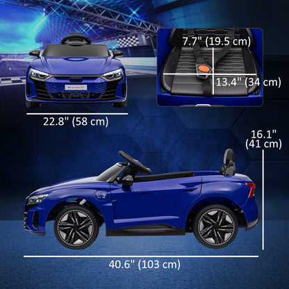 VarietyKart 12V Audi RS e-tron GT Licensed Kids Ride on Car, Battery Powered Electric Car with Remote Control, Navy Blue