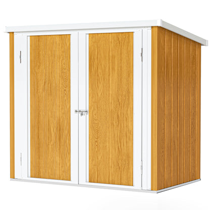 5' x 3' Metal Garden Storage Shed, Tool House with Double Doors for Backyard, Patio, Lawn