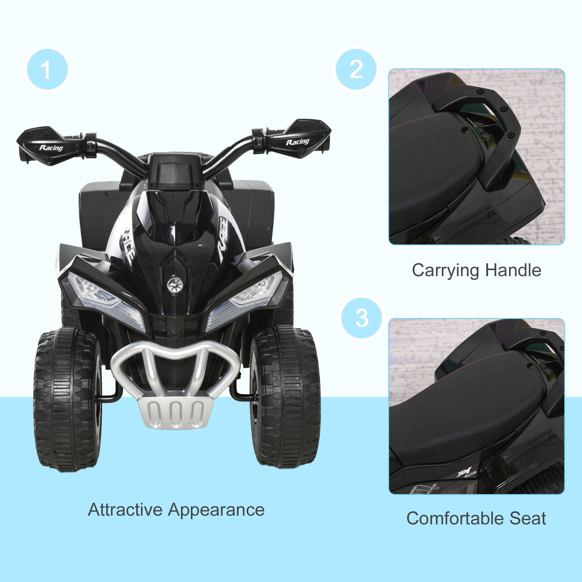 VarietyKart No Power Baby Ride on Toy for Toddler, Kids Ride on Car Foot to Floor Sliding 4 Wheels  with Music, Lighteni