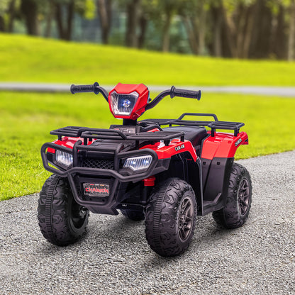 VarietyKart 12V Kids ATV Quad, 4 Wheeler Battery Powered Electric Vehicle with Music MP3, Headlights, High Low Speed, Tr