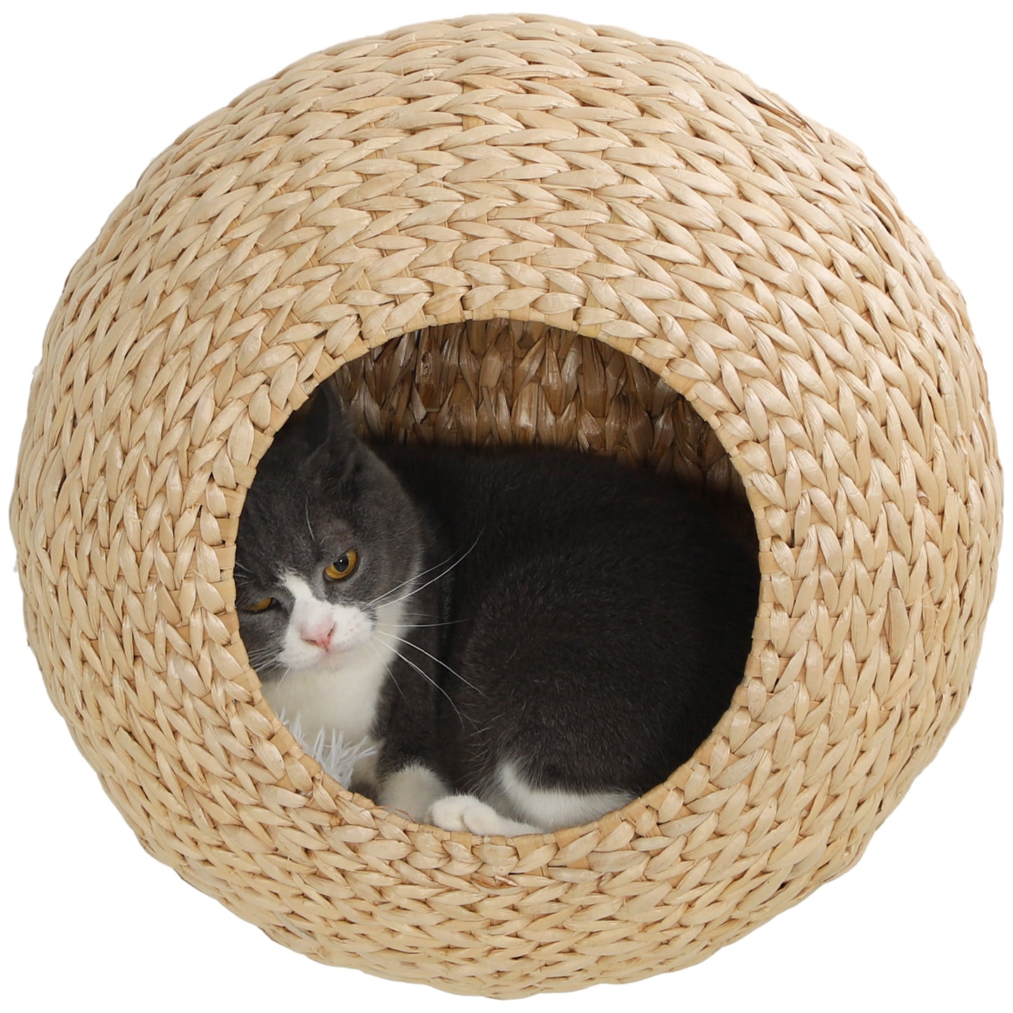 Cat Wall Shelf with Washable Cushion, Wall Mounted Cat Condo Furniture for Indoor Kittens, Beige
