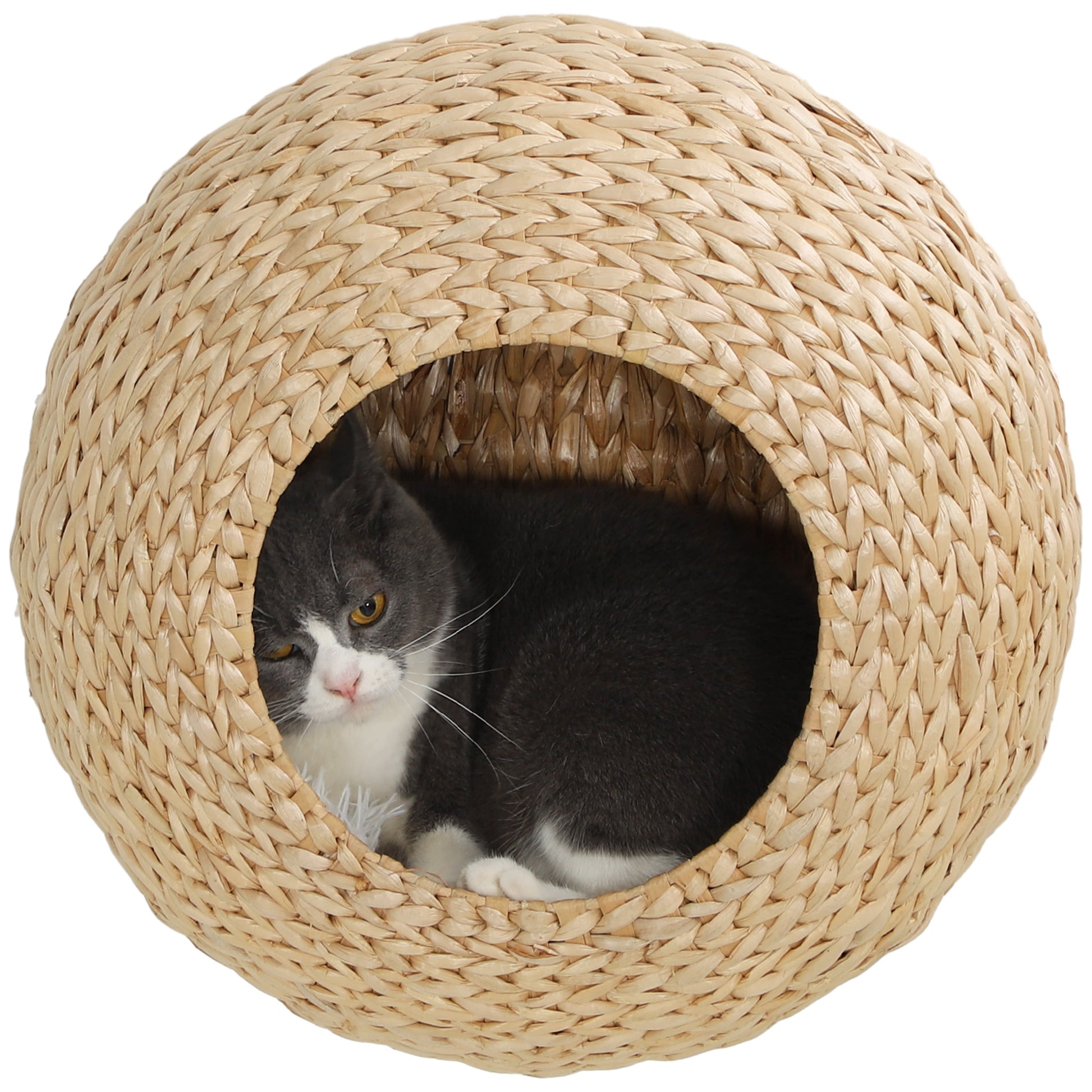 Cat Wall Shelf with Washable Cushion, Wall Mounted Cat Condo Furniture for Indoor Kittens, Beige