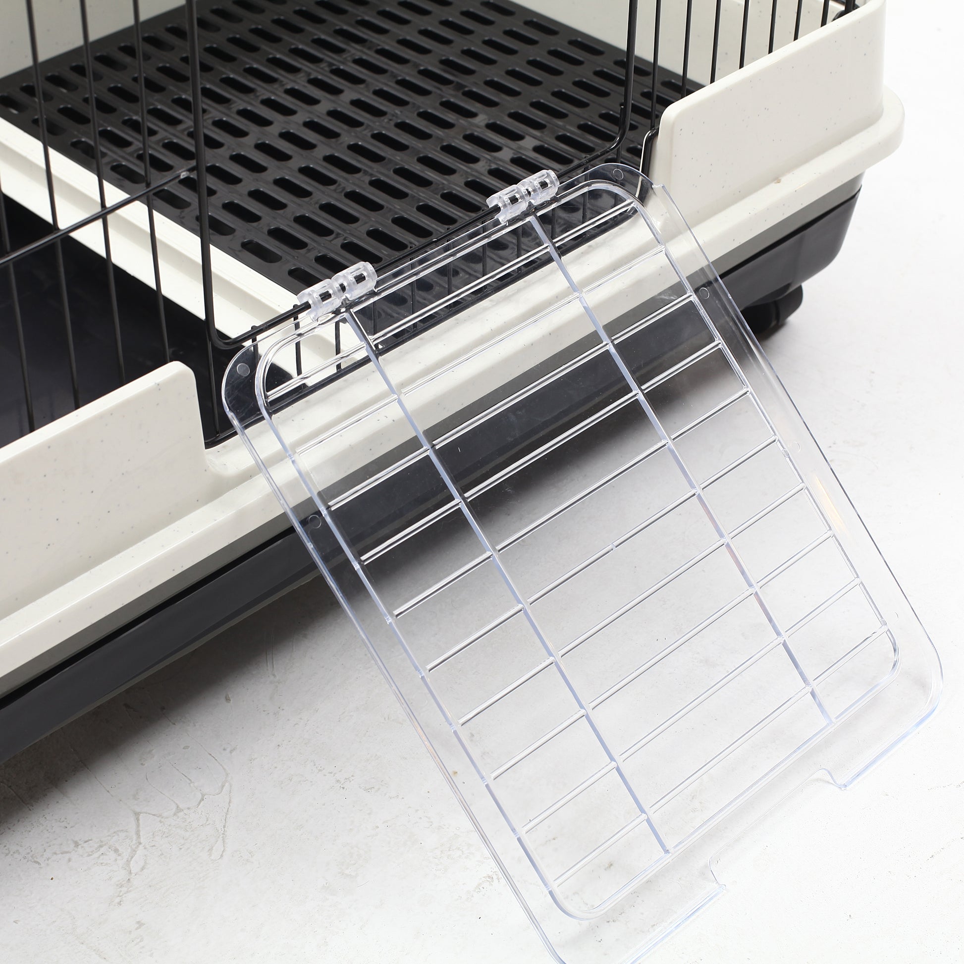 45"H Guinea Pig Cage, 4-Level Rabbit Cage for Ferret, Chinchilla, Hedghog, Bunny, Small Animal Habitat with Wheels, Slid