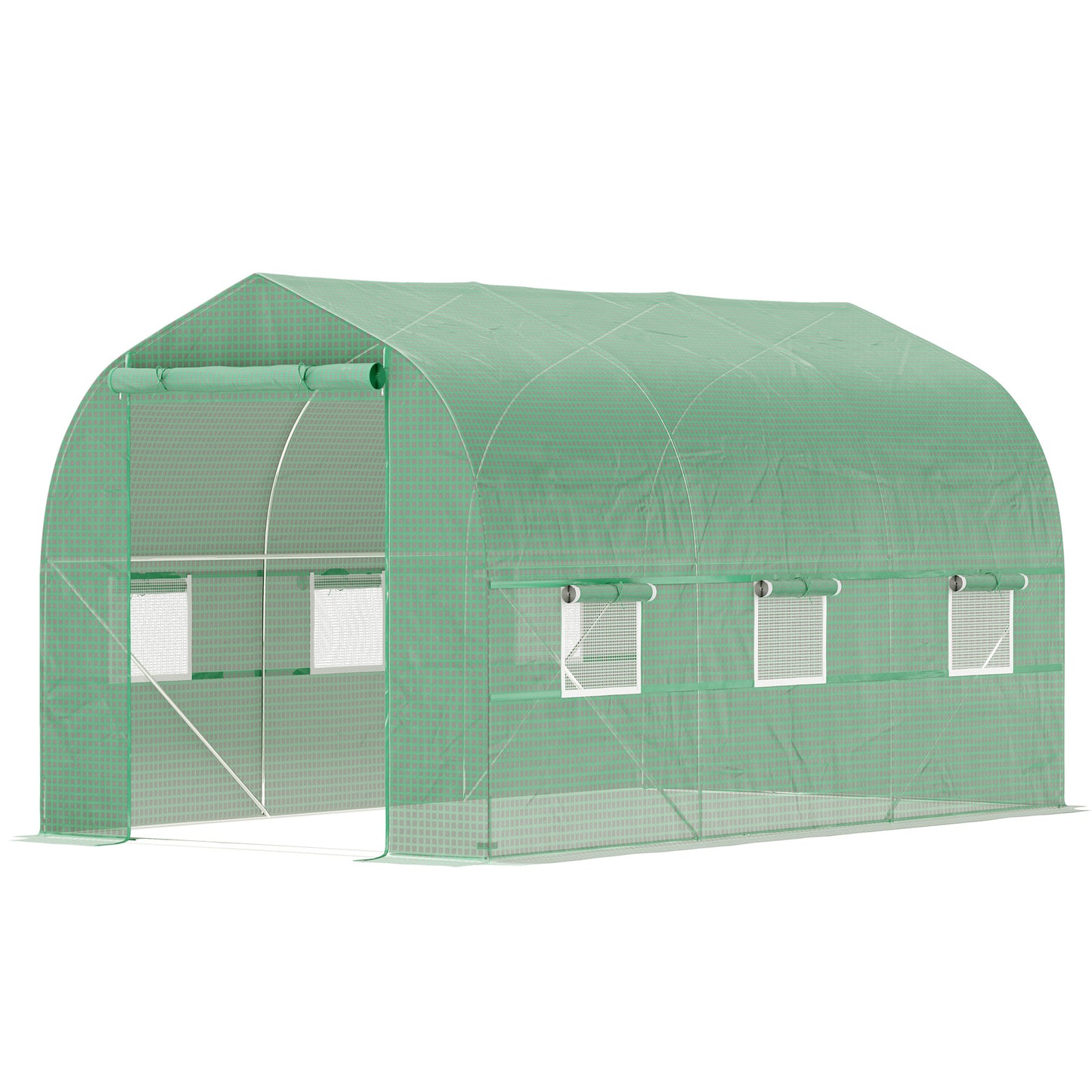 6.6' x 11' x 7' Portable Walk-In Tunnel Greenhouse, Garden Plant Growing Warm House, Outdoor Seed Flower Vegetable Growt
