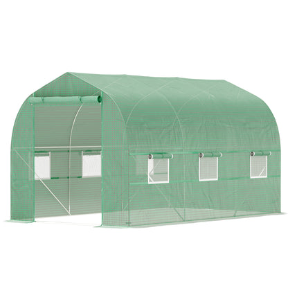 6.6' x 11' x 7' Portable Walk-In Tunnel Greenhouse, Garden Plant Growing Warm House, Outdoor Seed Flower Vegetable Growt