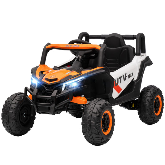 Qaba 12V Kids Ride On Car with Remote Control, Battery Powered Electric UTV with Spring Suspension for Aged 3-5 Years, O