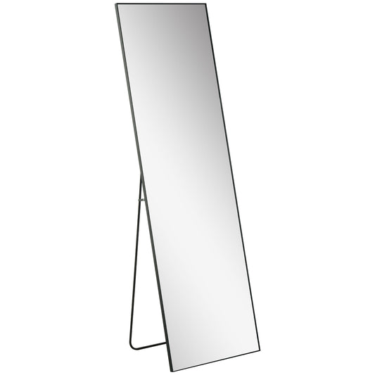 64"x20" Full Length Mirror, Floor Standing, Wall-Mounted or Leaning Against Wall Tall Mirror w/Support Frame, Rectangula