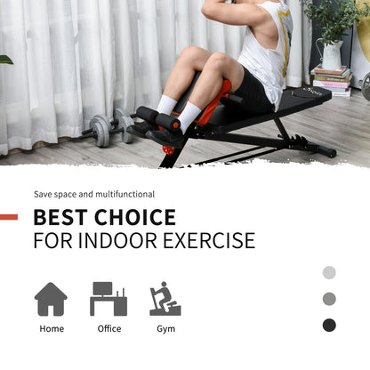 Soozier Adjustable Weight Bench Roman Chair Exercise Training Multi-Functional Hyper Extension Bench Dumbbell Bench Ab S