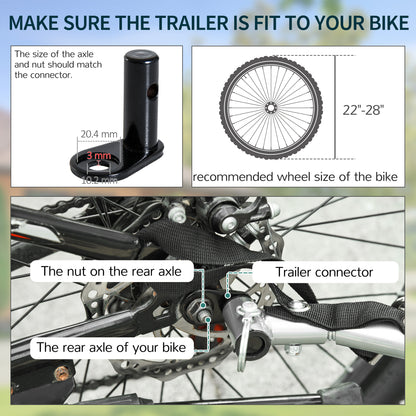 VarietyKart Bicycle Trailer Bike Cargo Trailer Garden Utility Cart Tool Carrier  with Removable Cover, Red