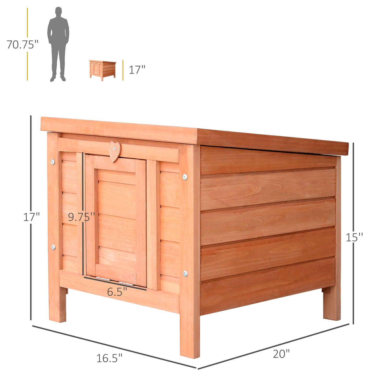 Wooden Rabbit Hutch, Bunny Cage with Waterproof & Openable Asphalt Roof, Outdoor Cat House Guinea Pig Cage Duck Shelter,